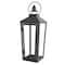 15.7" Black Metal Lantern by Ashland®